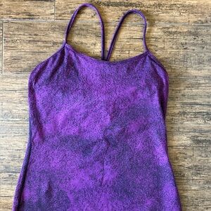 Lululemon Power Y tank purple/ black size 10